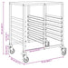 Cărucior cu tăvi cu 12 containere GN 75x55x87cm oțel inoxidabil - WALTI WALTI