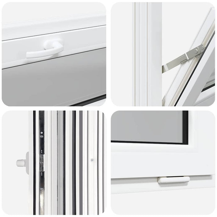 Fereastră de subsol „RISOR” 110x40 cm înclinat 3 geam alb - WALTI WALTI