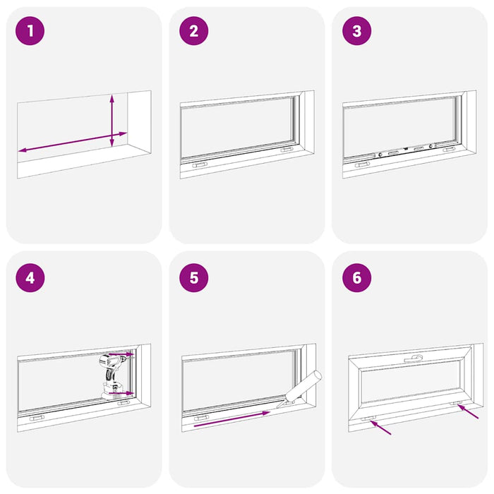 Fereastră de subsol „RISOR” 110x40 cm înclinat 3 geam alb - WALTI WALTI