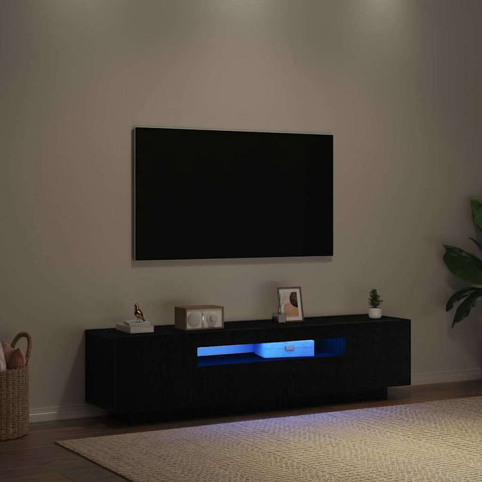 Cabinet TV Negru 160 x 35 x 40 cm Lemn compozit - WALTI WALTI