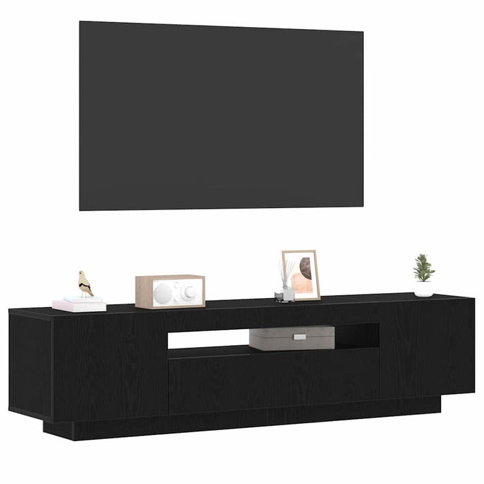 Cabinet TV Negru 160 x 35 x 40 cm Lemn compozit - WALTI WALTI