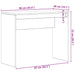Birou Stejar negru 90x40x72 cm Lemn prelucrat - WALTI WALTI