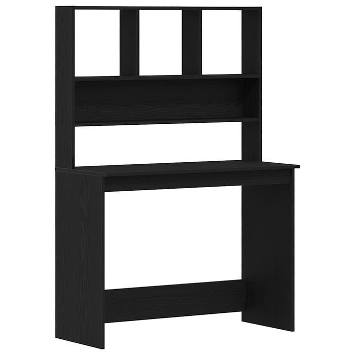 Birou cu rafturi, stejar negru, 102x45x148 cm, lemn prelucrat - WALTI WALTI