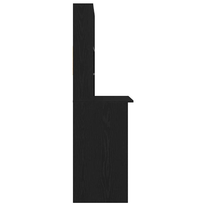 Birou cu rafturi, stejar negru, 102x45x148 cm, lemn prelucrat - WALTI WALTI