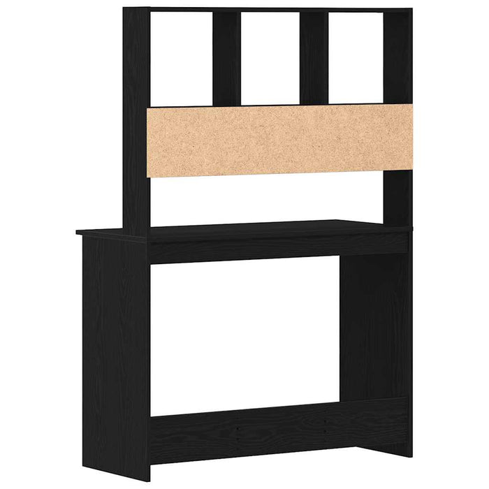 Birou cu rafturi, stejar negru, 102x45x148 cm, lemn prelucrat - WALTI WALTI