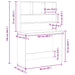 Birou cu rafturi, stejar negru, 102x45x148 cm, lemn prelucrat - WALTI WALTI