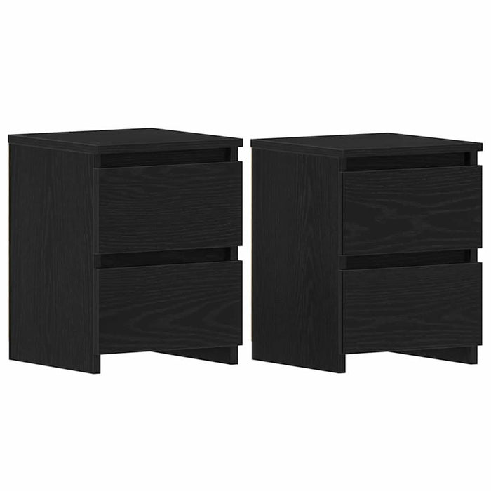 Dulap de noapte cu sertar 2 pcs Stejar negru 30 x 30 x 40 cm - WALTI WALTI