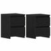 Dulap de noapte cu sertar 2 pcs Stejar negru 30 x 30 x 40 cm - WALTI WALTI