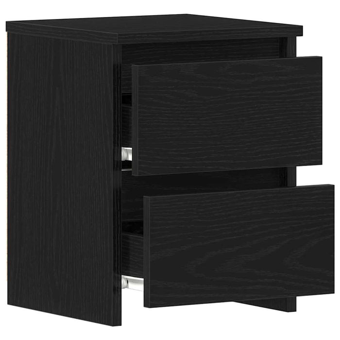 Dulap de noapte cu sertar 2 pcs Stejar negru 30 x 30 x 40 cm - WALTI WALTI