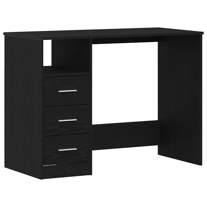 Birou cu sertare, stejar negru, 102x50x76 cm, lemn prelucrat - WALTI WALTI