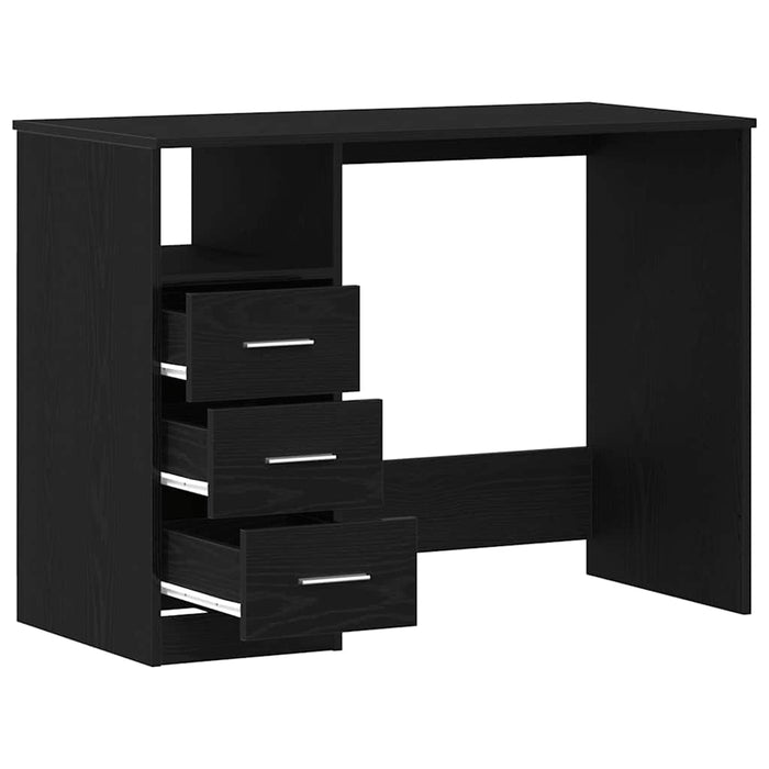 Birou cu sertare, stejar negru, 102x50x76 cm, lemn prelucrat - WALTI WALTI