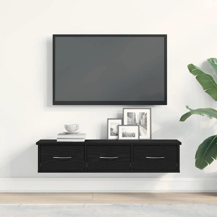 Dulap de perete Stejar negru 88x26x18,5 cm Lemn prelucrat - WALTI WALTI