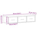 Dulap de perete Stejar negru 88x26x18,5 cm Lemn prelucrat - WALTI WALTI