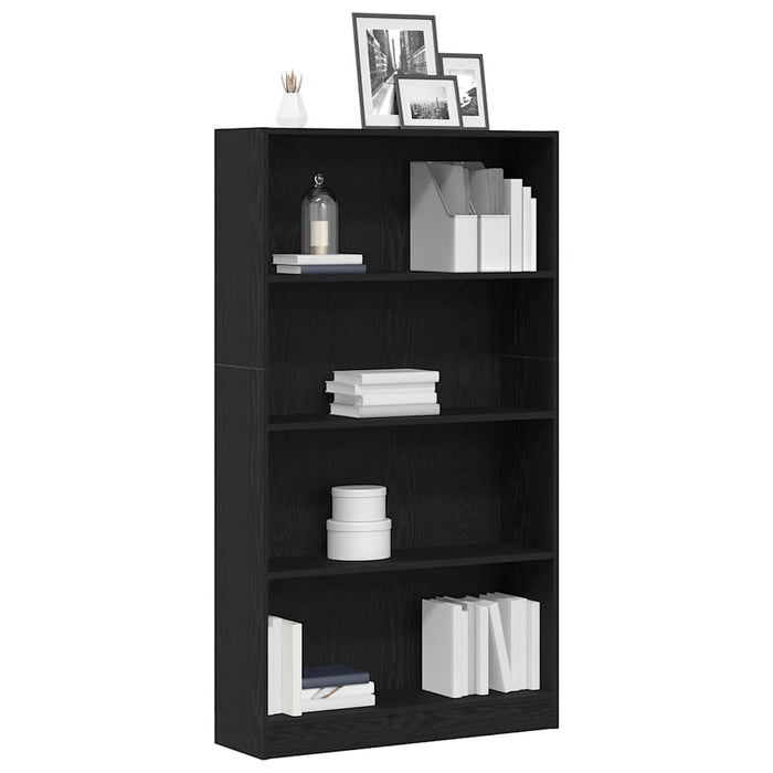 Bibliotecă cu 4 etaje Stejar negru 80x24x143 cm Lemn prelucrat - WALTI WALTI