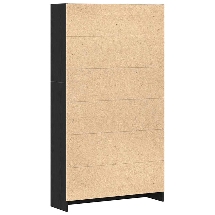 Bibliotecă cu 4 etaje Stejar negru 80x24x143 cm Lemn prelucrat - WALTI WALTI