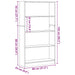 Bibliotecă cu 4 etaje Stejar negru 80x24x143 cm Lemn prelucrat - WALTI WALTI
