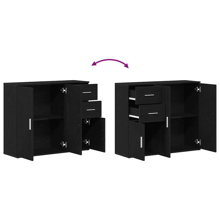 Bufetă Stejar negru 91x29,5x75 cm Lemn prelucrat - WALTI WALTI