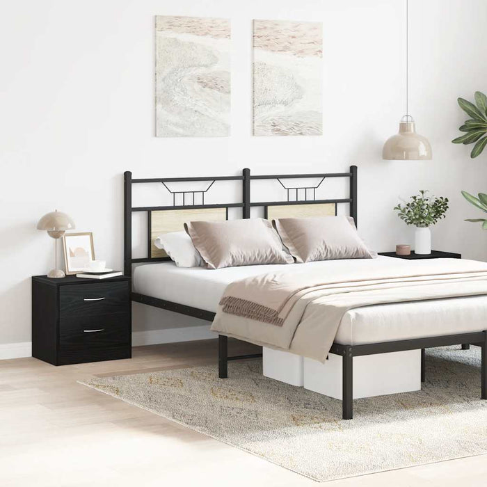 Noptiere 2 buc stejar negru 40x30x40 cm lemn de stratificat - WALTI WALTI