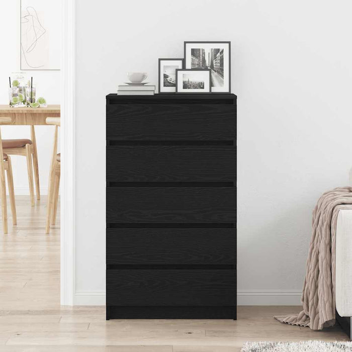 Dulap cu sertar, stejar negru, 60x36x103 cm, lemn prelucrat - WALTI WALTI