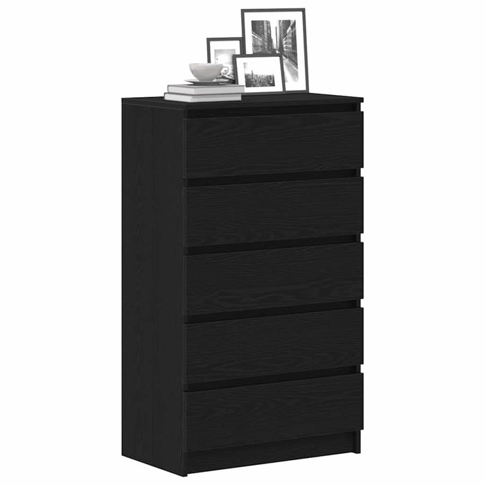 Dulap cu sertar, stejar negru, 60x36x103 cm, lemn prelucrat - WALTI WALTI