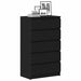 Dulap cu sertar, stejar negru, 60x36x103 cm, lemn prelucrat - WALTI WALTI