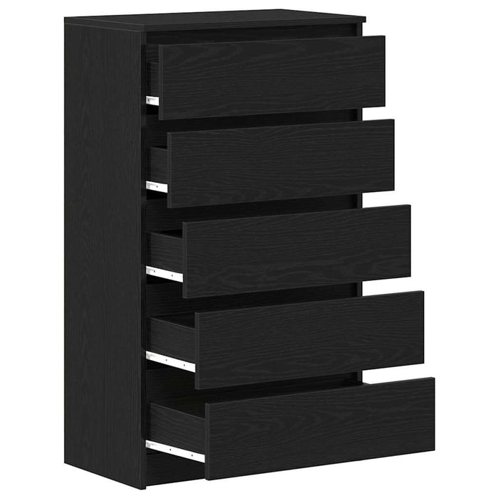 Dulap cu sertar, stejar negru, 60x36x103 cm, lemn prelucrat - WALTI WALTI