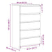 Dulap cu sertar, stejar negru, 60x36x103 cm, lemn prelucrat - WALTI WALTI