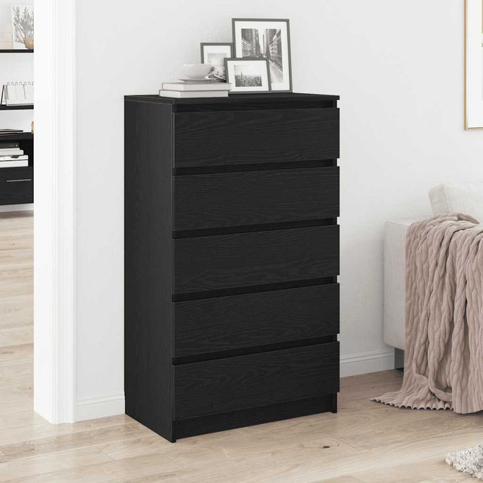 Dulap cu sertar, stejar negru, 60x36x103 cm, lemn prelucrat - WALTI WALTI