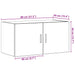Dulap de perete Stejar negru 80x39x40 cm Lemn prelucrat - WALTI WALTI