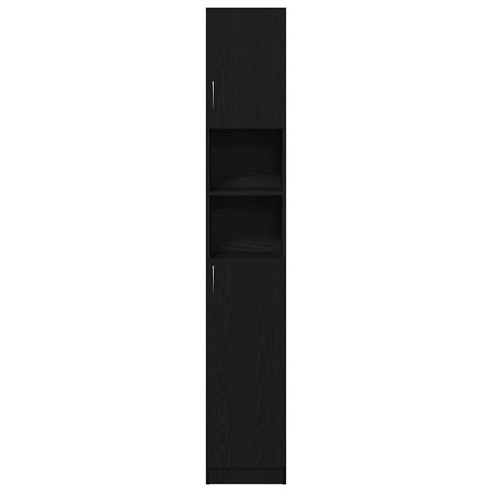 Dulap de baie stejar negru 32x25,5x190 cm lemn prelucrat - WALTI WALTI