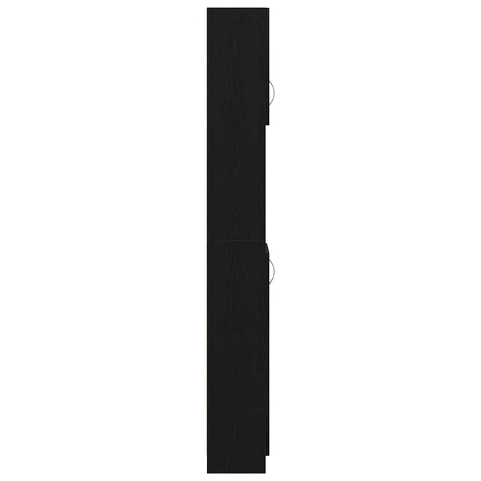 Dulap de baie stejar negru 32x25,5x190 cm lemn prelucrat - WALTI WALTI