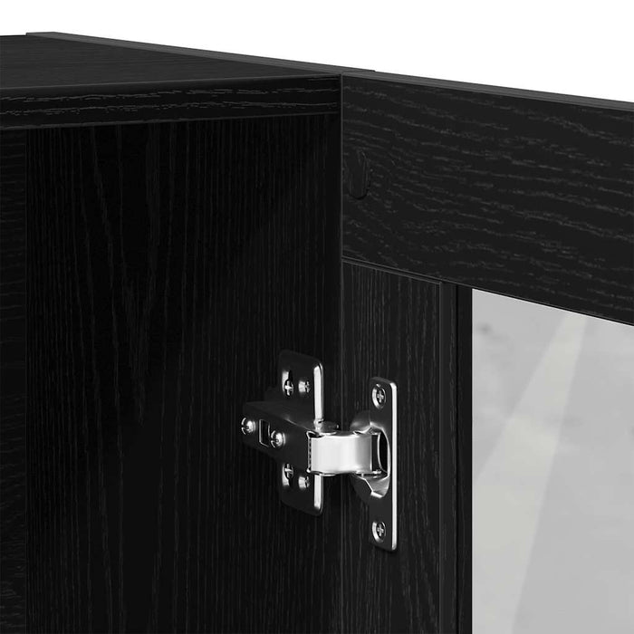 Dulap cu cărți stejar negru 82,5x30,5x115 cm lemn prelucrat - WALTI WALTI