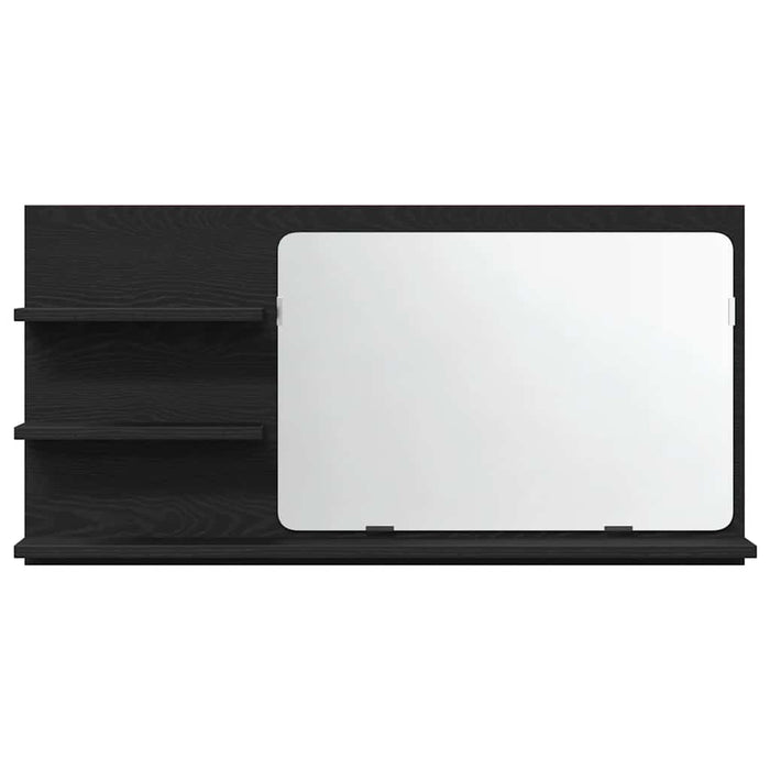 Dulap cu oglindă pentru baie, stejar negru, 90x11x45 cm, lemn stratificat - WALTI WALTI