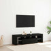 Dulap TV cu LED stejar negru 140x36,5x40 cm lemn prelucrat - WALTI WALTI
