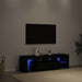Dulap TV cu LED stejar negru 140x36,5x40 cm lemn prelucrat - WALTI WALTI