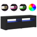 Dulap TV cu LED stejar negru 120x35x40 cm lemn prelucrat - WALTI WALTI
