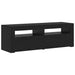 Dulap TV cu LED stejar negru 120x35x40 cm lemn prelucrat - WALTI WALTI
