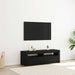 Dulap TV cu LED stejar negru 120x35x40 cm lemn prelucrat - WALTI WALTI