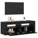 Dulap TV cu LED stejar negru 120x35x40 cm lemn prelucrat - WALTI WALTI