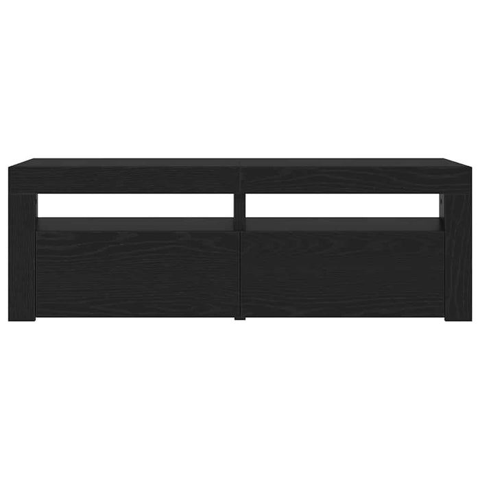 Dulap TV cu LED stejar negru 120x35x40 cm lemn prelucrat - WALTI WALTI