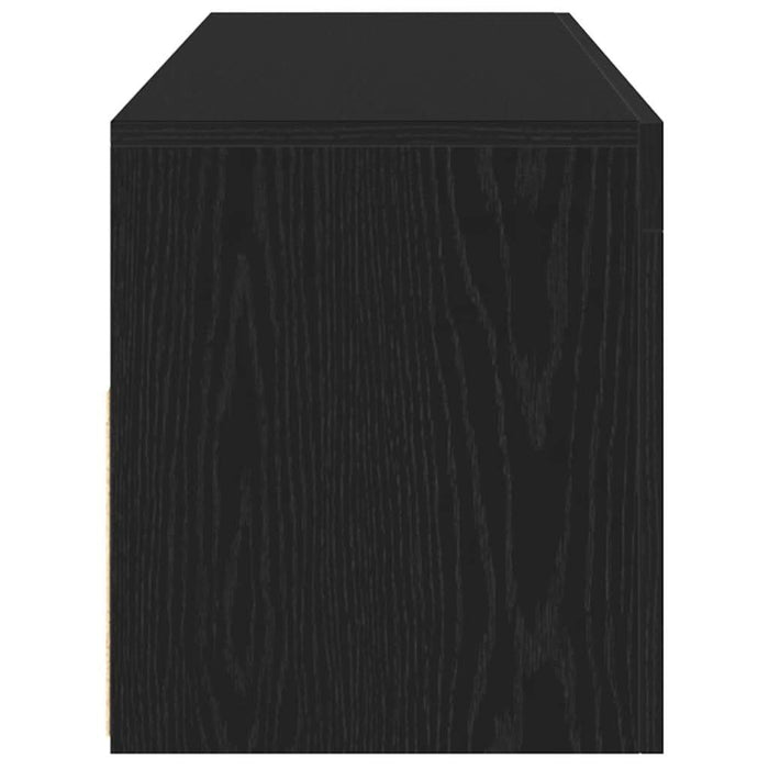 Dulap TV cu LED stejar negru 120x35x40 cm lemn prelucrat - WALTI WALTI