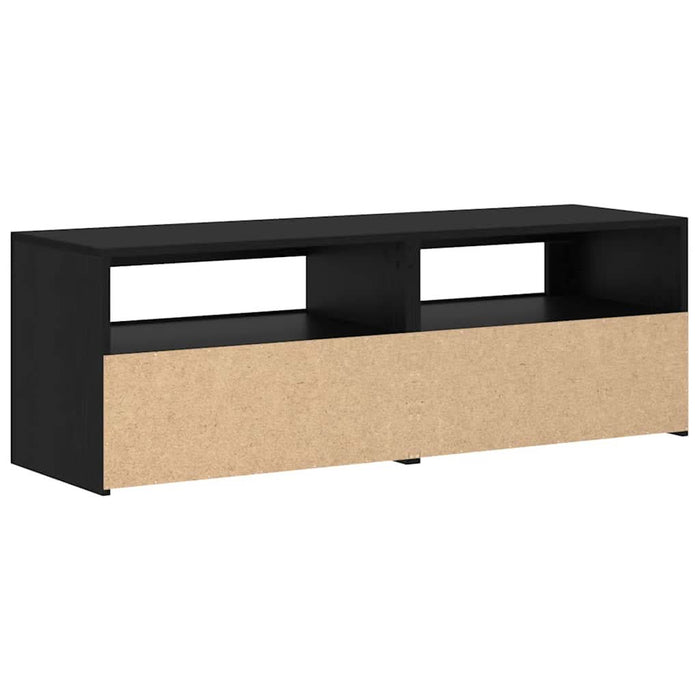Dulap TV cu LED stejar negru 120x35x40 cm lemn prelucrat - WALTI WALTI