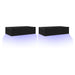 Mobilier TV cu lumini LED, 2 buc., stejar negru, 60x35x15,5 cm - WALTI WALTI