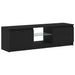 Dulap TV cu LED stejar negru 120x30x36cm lemn prelucrat - WALTI WALTI