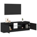 Dulap TV cu LED stejar negru 120x30x36cm lemn prelucrat - WALTI WALTI