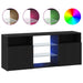 Dulap TV cu LED stejar negru 120x30x50 cm lemn prelucrat - WALTI WALTI