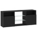 Dulap TV cu LED stejar negru 120x30x50 cm lemn prelucrat - WALTI WALTI