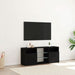 Dulap TV cu LED stejar negru 120x30x50 cm lemn prelucrat - WALTI WALTI