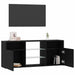Dulap TV cu LED stejar negru 120x30x50 cm lemn prelucrat - WALTI WALTI