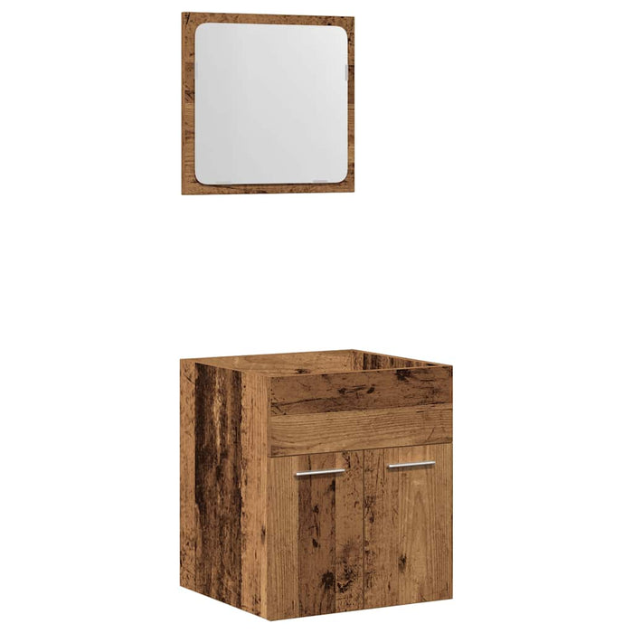 Set mobilier de baie, 2 piese, lemn vechi, lemn prelucrat - WALTI WALTI